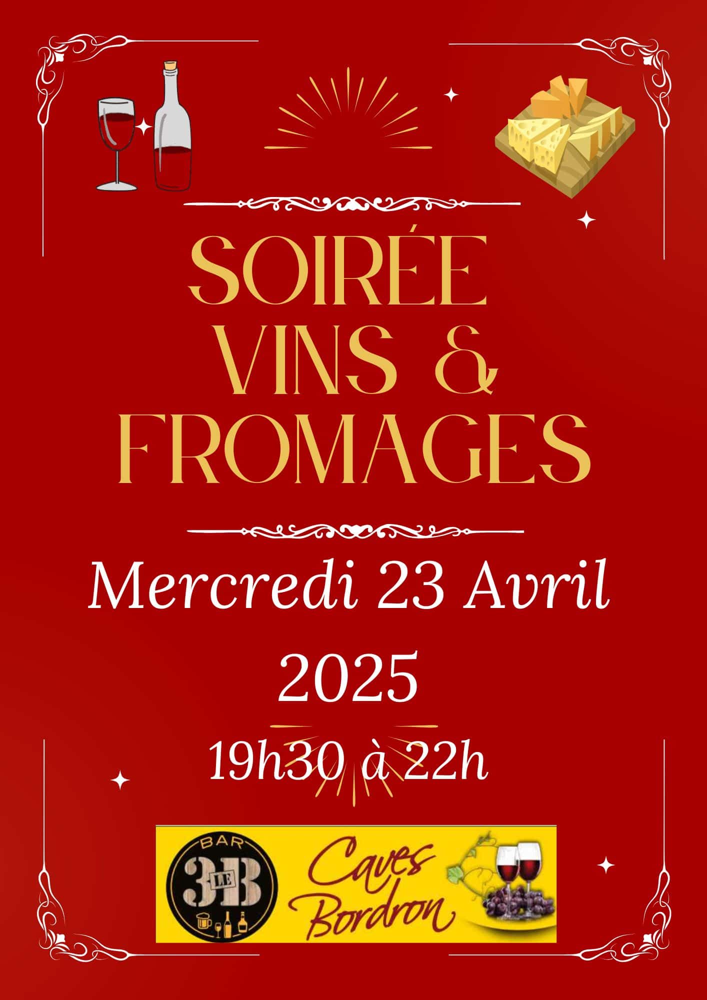 Soirée Dégustation Vins et Fromages